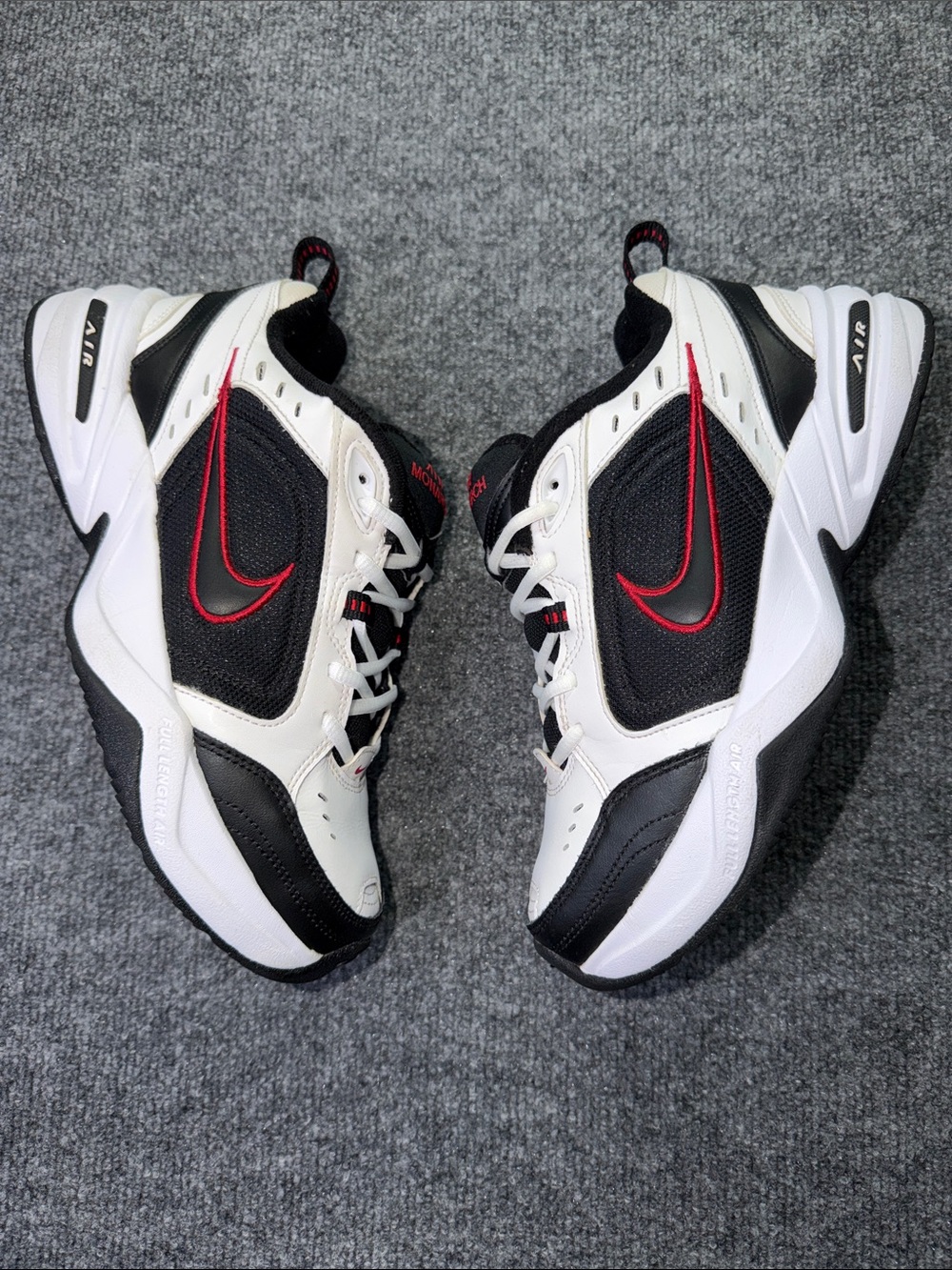 Nike Air Monarch IV cross-training White,Black ,Varsity Red sneakers